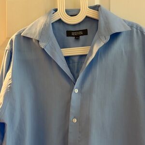 Kenneth Cole Reaction Men's Sky Blue Casual Button-Down Shirt